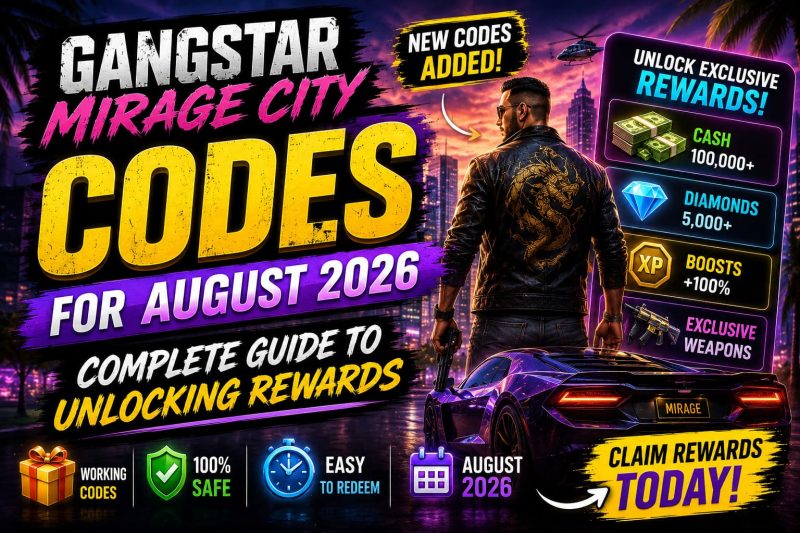 Gangstar Mirage City Codes for August 2026: Complete Guide to Unlocking Rewards